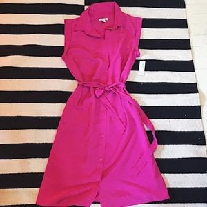 NWT Hot pink shirt dress!